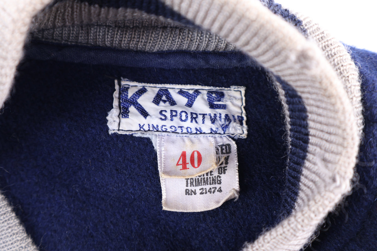 1968 Kent Blue & Grey Varsity Bomber Jacket product image 5
