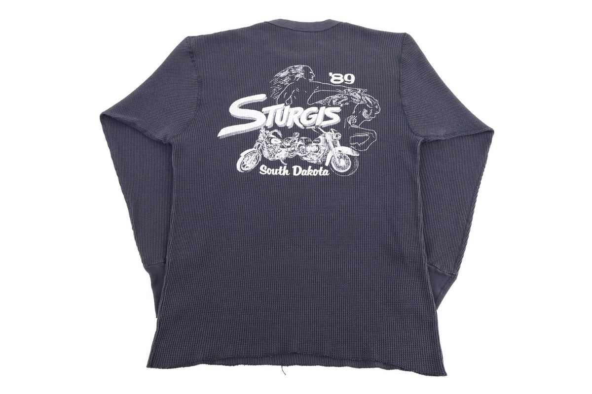 1989 Black Hills Rally Sturgis Thermal LS T-shirt product image 2