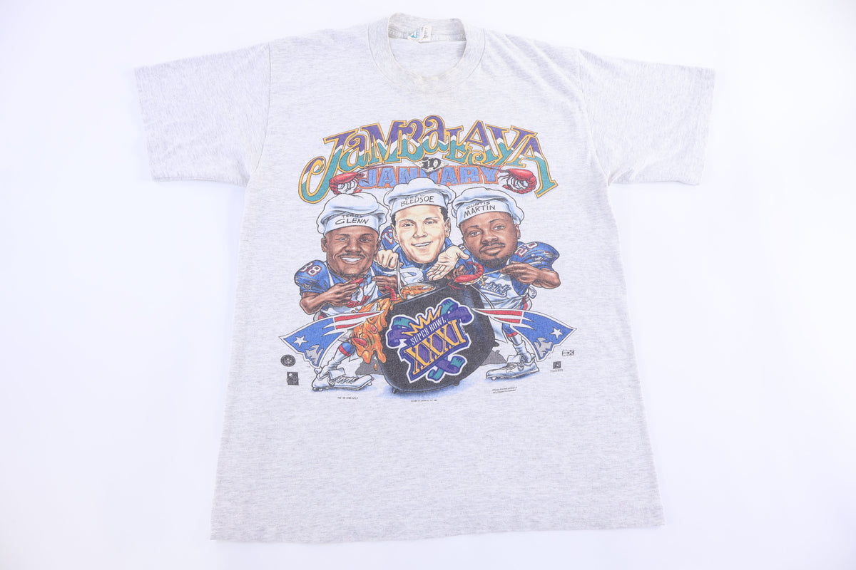 1996 New England Patriots Jambalaya In January T-shirt product image 1