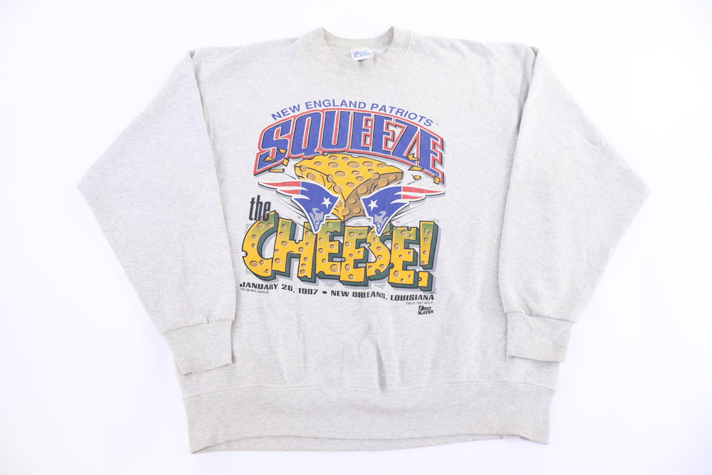 1997 New England Patriots Squeeze The Cheese Sweatshirt product image 1