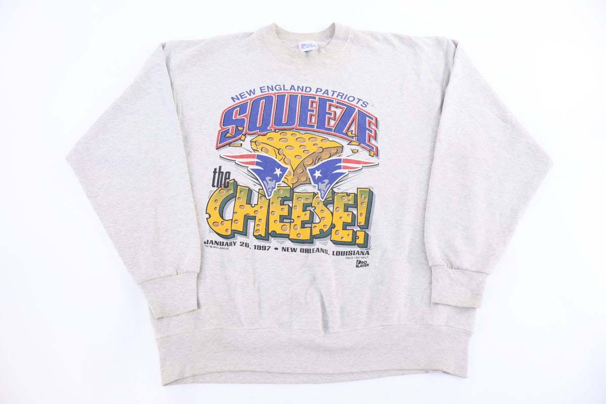 1997 New England Patriots Squeeze The Cheese Sweatshirt product image 1