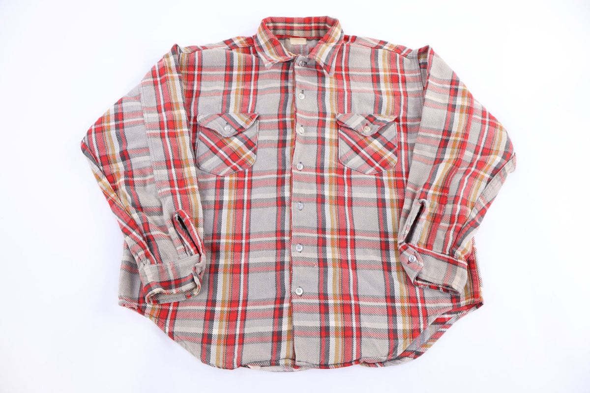 70's Multicolor Flannel LS Button Down