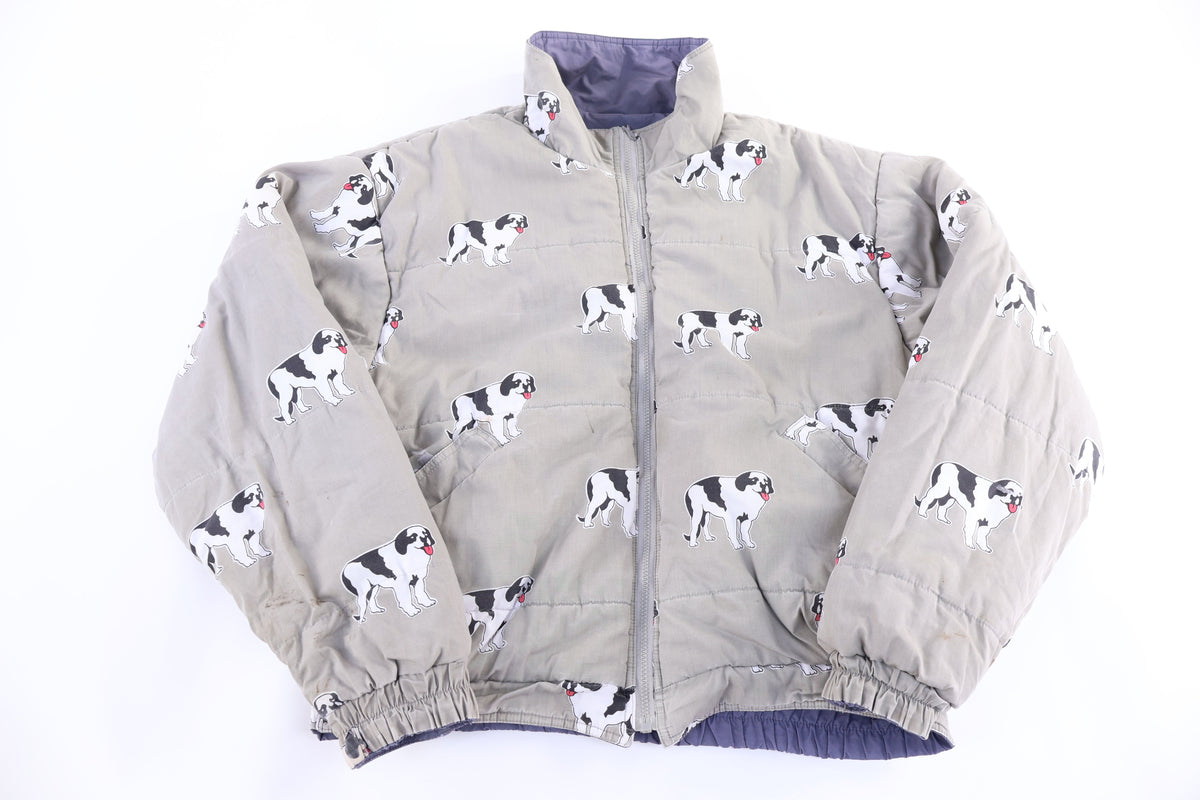 90's Big Dogs Full Zip Reversible Puffer Jacket product image 1