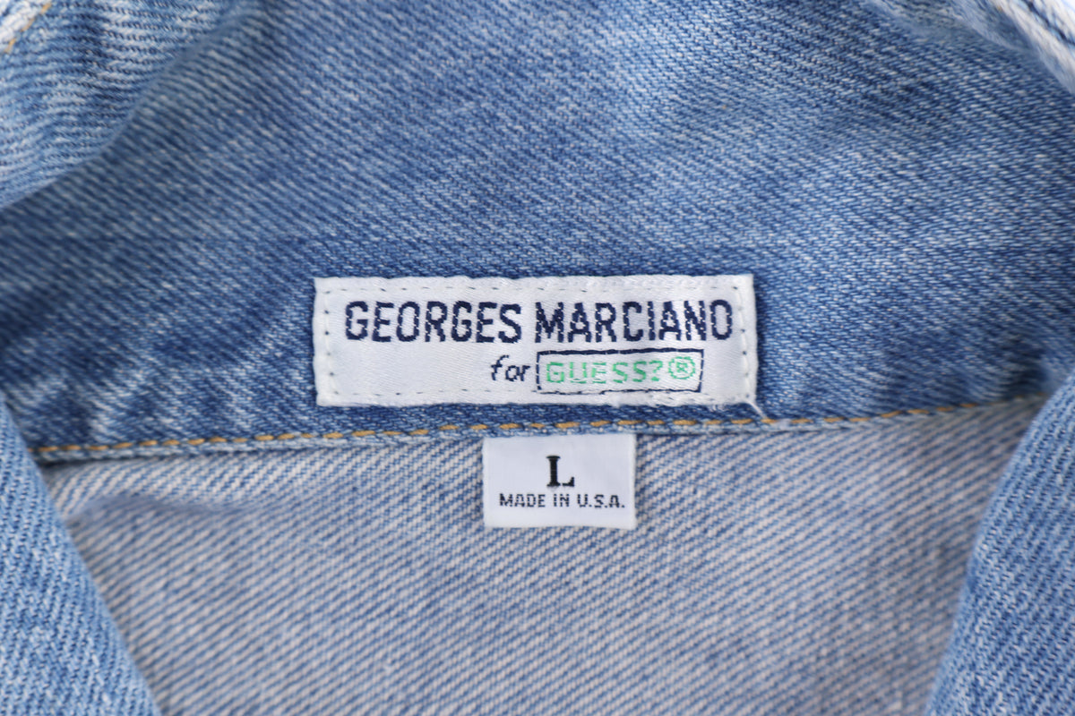 90's Georges Marciano Light Wash Denim Jacket product image 3