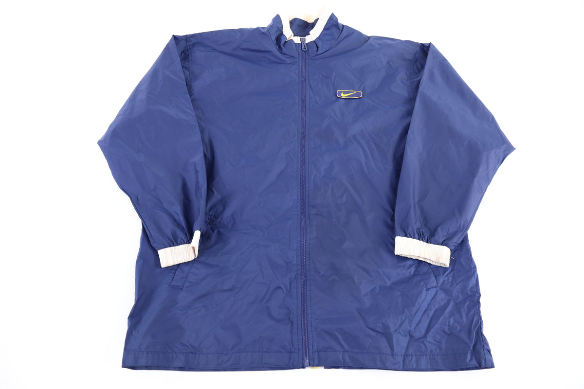90's Nike Embroidered Logo Navy Full Zip Windbreaker product image 1