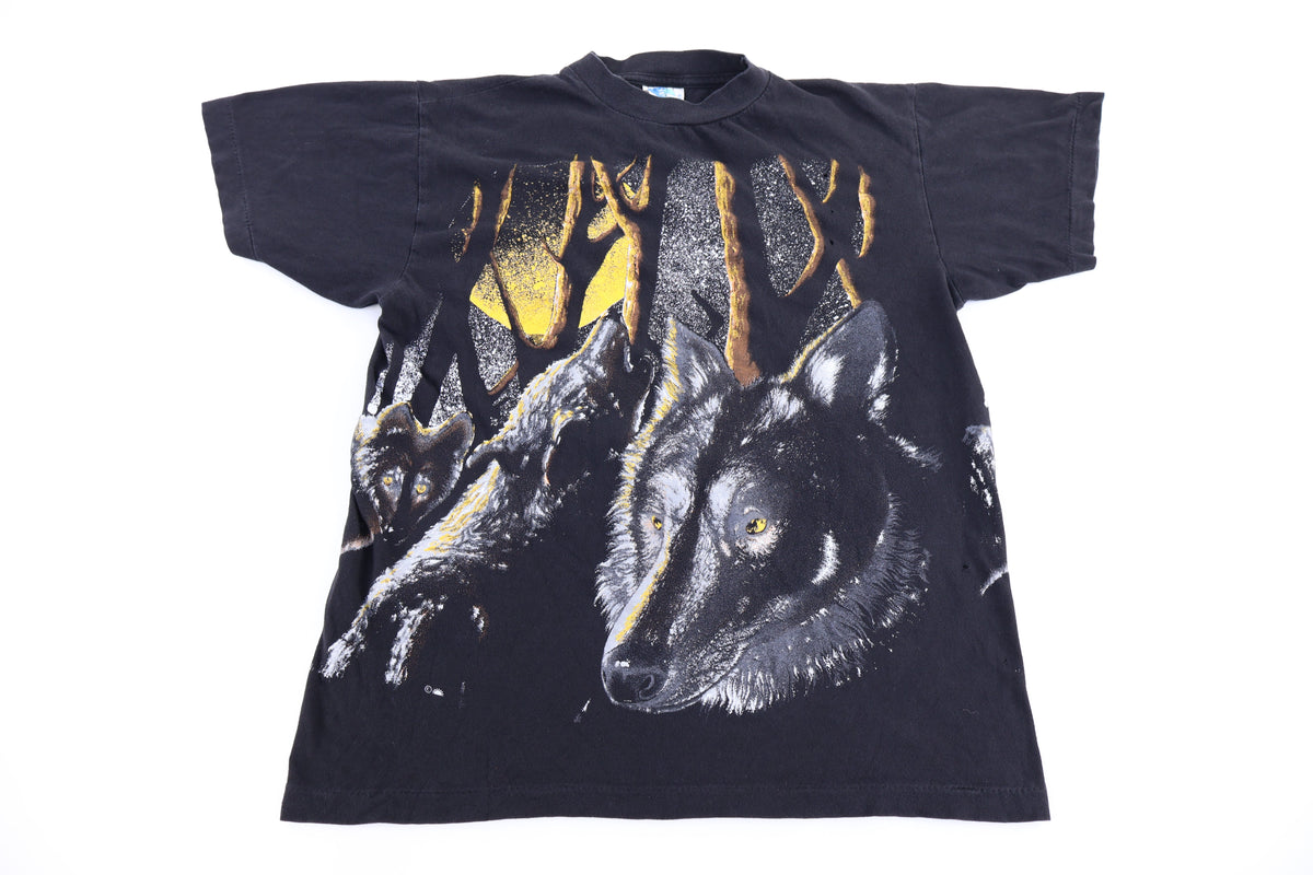 90's Wolves Nature All Over Graphic T-shirt product image 1