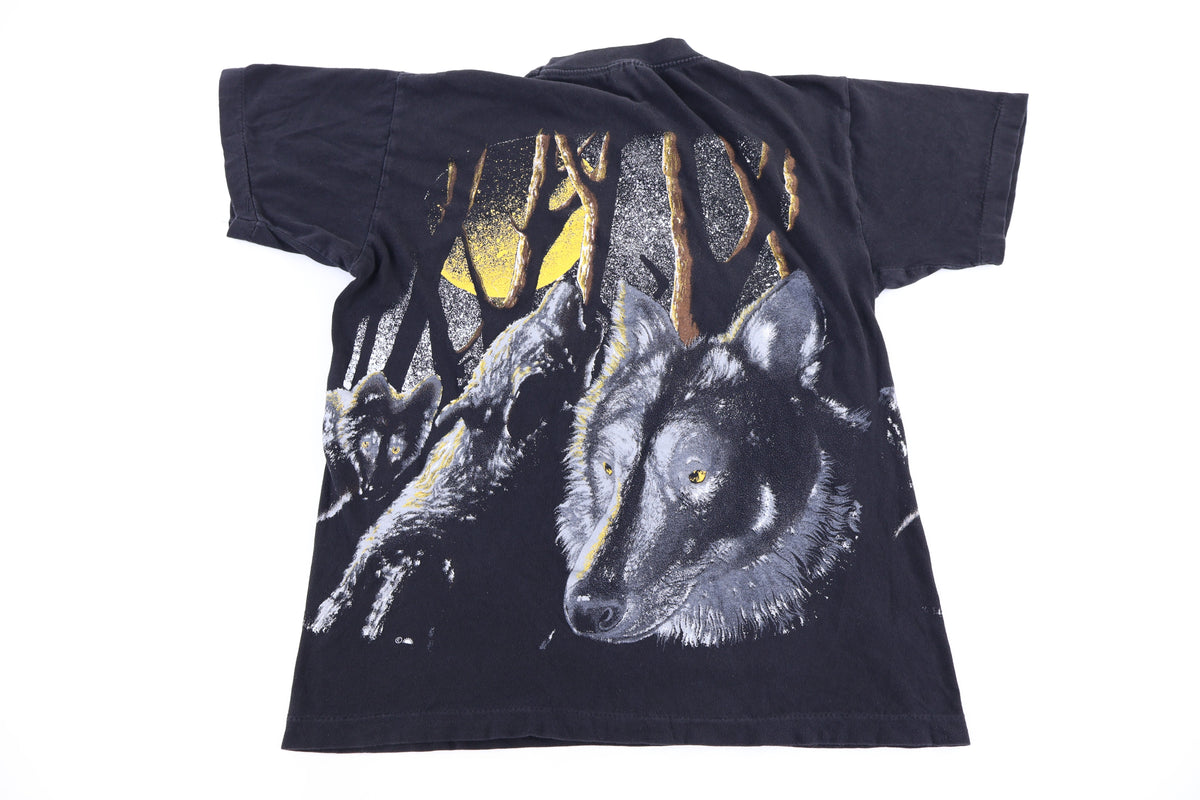 90's Wolves Nature All Over Graphic T-shirt product image 2