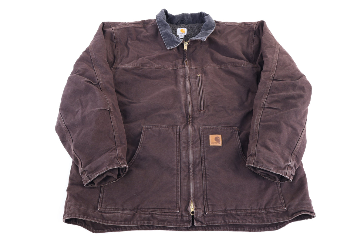 Carhartt Logo Patch Brown Full Zip Jacket product image 1