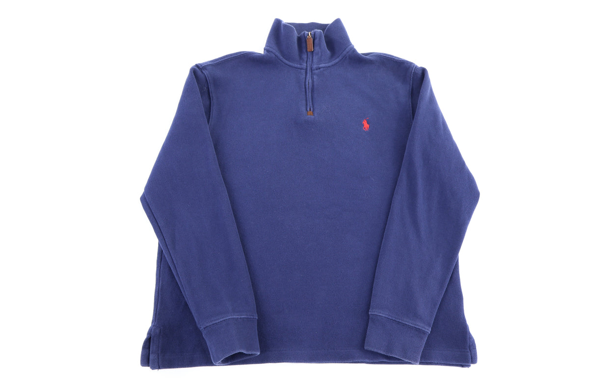 Polo Ralph Lauren Embroidered Logo Blue Quarter Zip Pullover