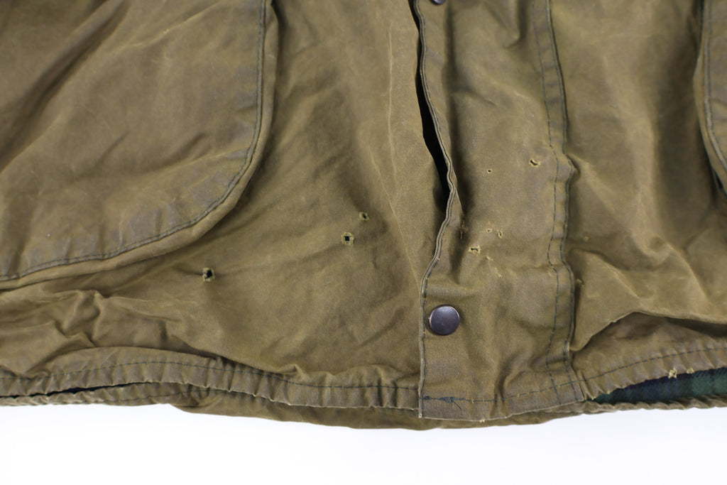 Vintage Barbour Olive Green Waxed Full Zip Jacket product image 3