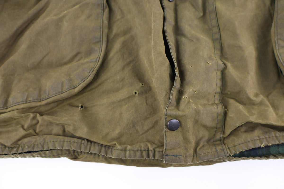 Vintage Barbour Olive Green Waxed Full Zip Jacket product image 3