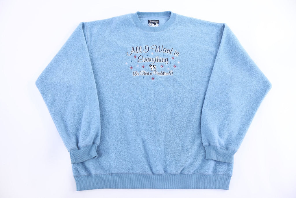 Vintage Big Dogs All I Want Is Everything Fleece Pullover