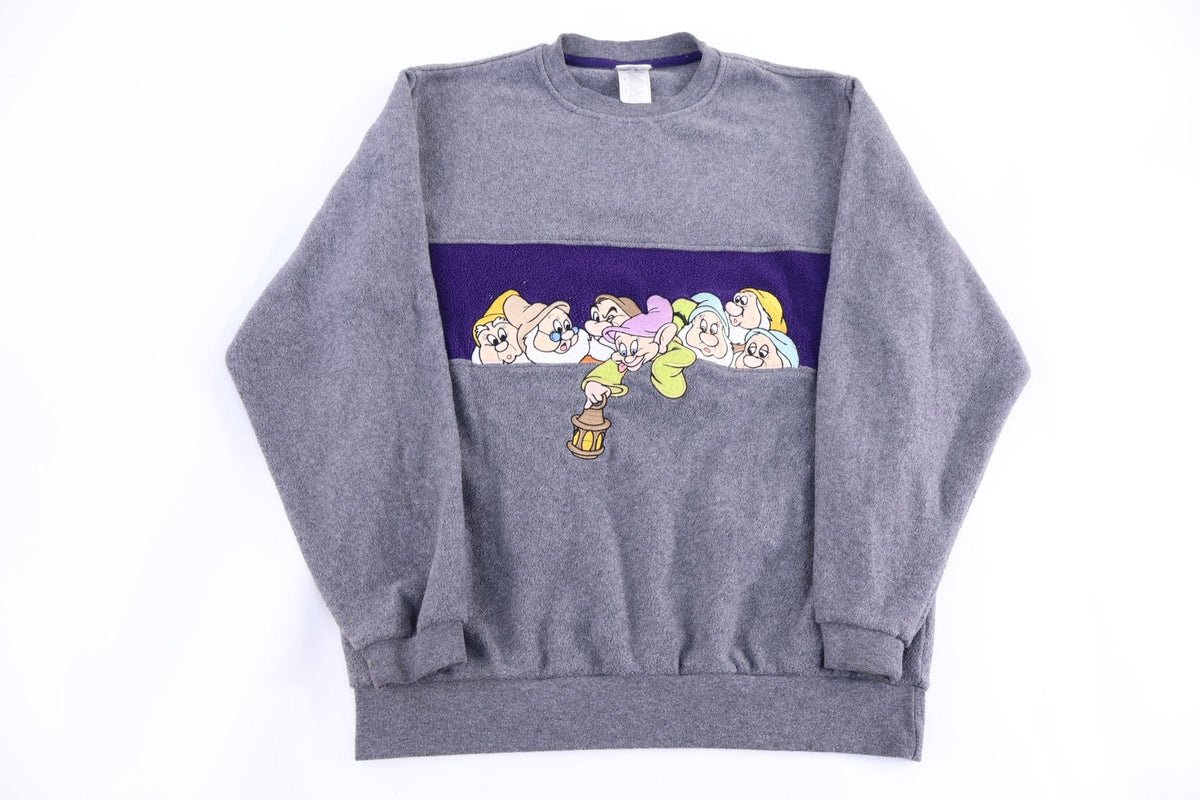 Vintage The Disney Store 7 Dwarfs Fleece Pullover